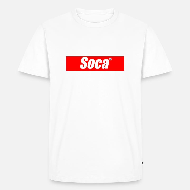 Soca - Kreyol Sa - Männer Premium Bio T-Shirt - Weiß