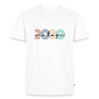 2020 vintage rétro - T-shirt Premium bio Homme - blanc - Devant - Nico (187cm)