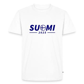 Finlande 2025 Suomi - T-shirt Premium bio Homme - blanc - Devant - Nico (187cm)