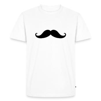 moustache - Men's Premium Organic T-Shirt - white - Front - Nico (187cm)