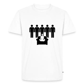 5 vs 1 Internet Humor Porn Design as a Vector - Men's Premium Organic T-Shirt - white - Front - Nico (187cm)