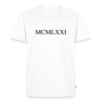 1971 - T-shirt Premium bio Homme - blanc - Devant - Nico (187cm)