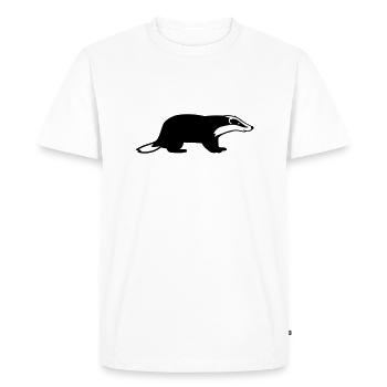 Blaireau - T-shirt Premium bio Homme - blanc - Devant - Nico (187cm)
