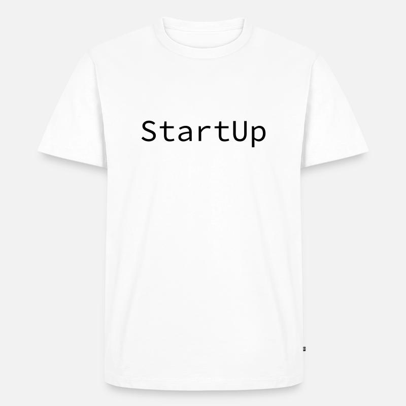 Startup - Männer Premium Bio T-Shirt - Weiß