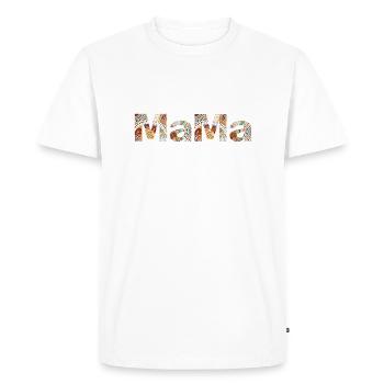 Mandala Mama - Men's Premium Organic T-Shirt - white - Front - Nico (187cm)