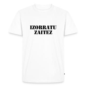 Basque - T-shirt Premium bio Homme - blanc - Devant - Nico (187cm)