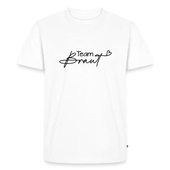 Team Bride - Men's Premium Organic T-Shirt - white - Front - Nico (187cm)