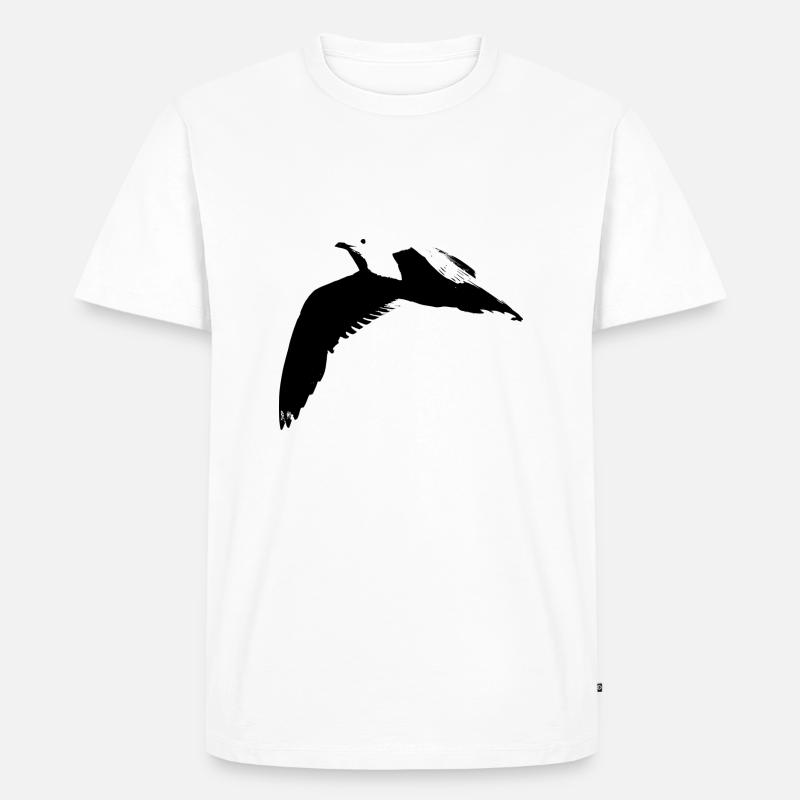 Möwe - Männer Premium Bio T-Shirt - Weiß