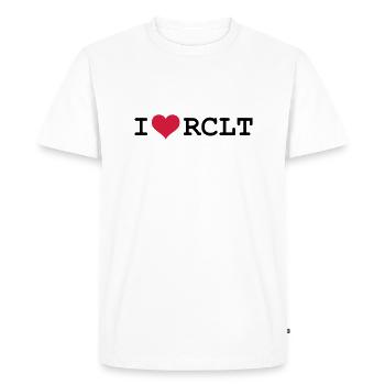 IRCLT❤ - Men's Premium Organic T-Shirt - white - Front - Nico (187cm)