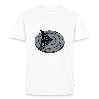 horloge montre clock time hourglass sabuhr140 - T-shirt Premium bio Homme - blanc - Devant - Nico (187cm)