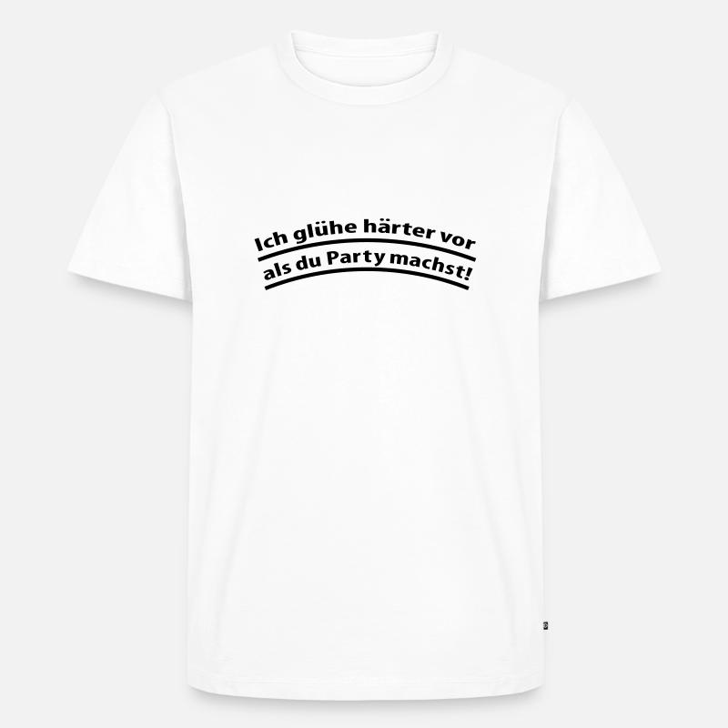 vorglühen - Männer Premium Bio T-Shirt - Weiß