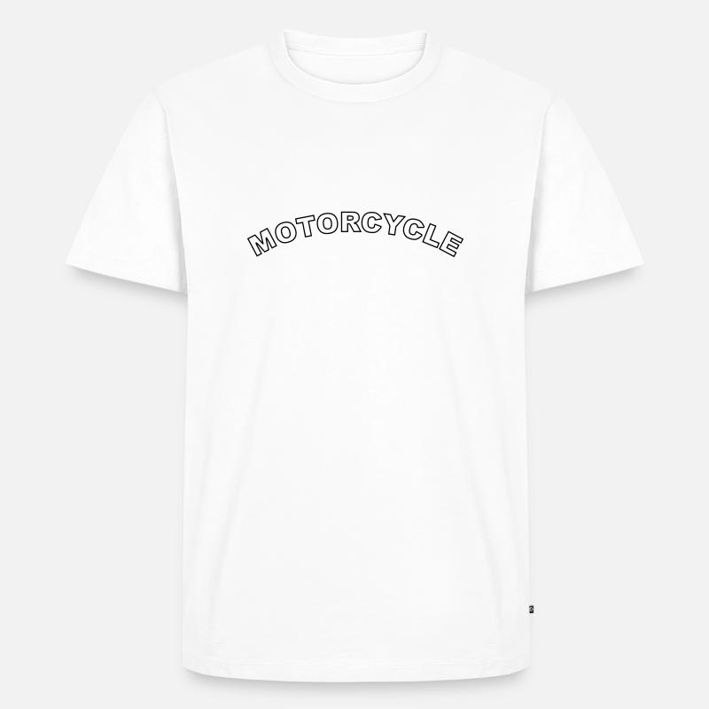 motorcycle - Männer Premium Bio T-Shirt - Weiß
