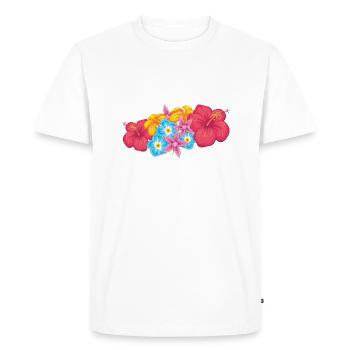 Fleurs - T-shirt Premium bio Homme - blanc - Devant - Nico (187cm)