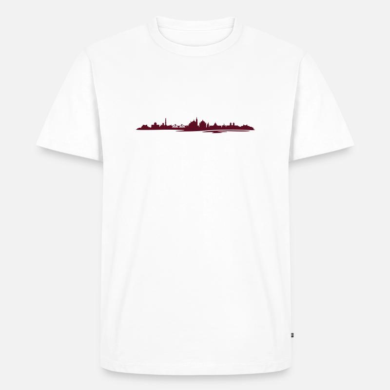 Skyline - Potsdam - Männer Premium Bio T-Shirt - Weiß