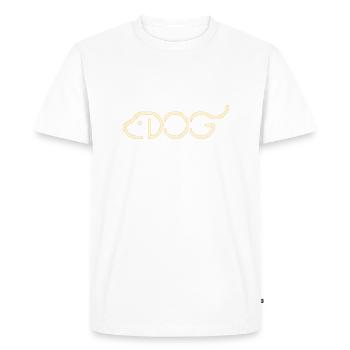 Art des mots de chien - T-shirt Premium bio Homme - blanc - Devant - Nico (187cm)