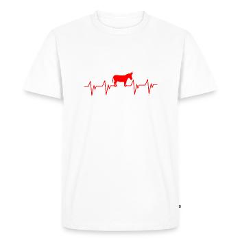 Donkey Esel - Men's Premium Organic T-Shirt - white - Front - Nico (187cm)