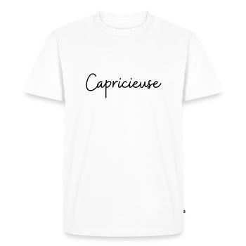 capricieuse idée cadeau - T-shirt Premium bio Homme - blanc - Devant - Nico (187cm)