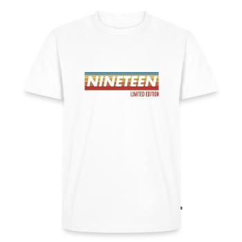 Cadeau de 19e anniversaire Dix-neuf - T-shirt Premium bio Homme - blanc - Devant - Nico (187cm)
