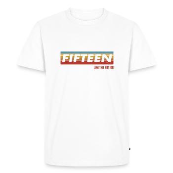 15ème Anniversaire quinze Cadeau Anniversaire Rétro - T-shirt Premium bio Homme - blanc - Devant - Nico (187cm)