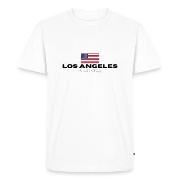 Los Angeles - Men's Premium Organic T-Shirt - white - Front - Nico (187cm)