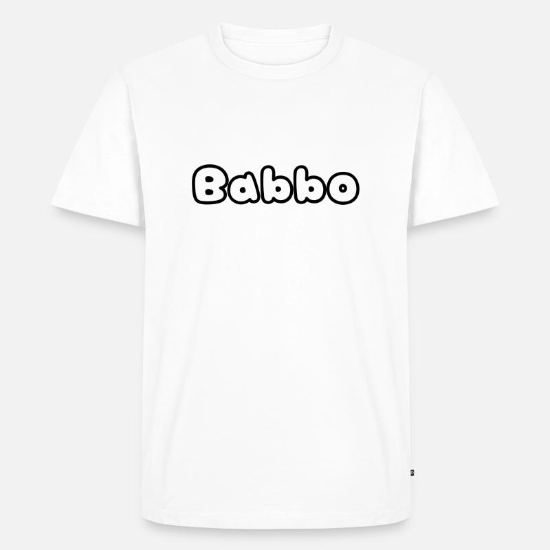 Babbo - Männer Premium Bio T-Shirt - Weiß