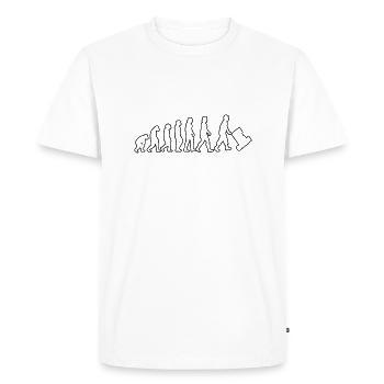 Magasinier Logistique Cadeau Entrepôt Logistique - T-shirt Premium bio Homme - blanc - Devant - Nico (187cm)