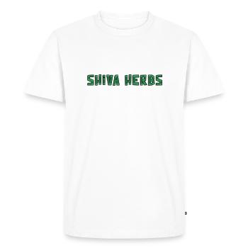 Shiva Herbs - Männer Premium Bio T-Shirt - Weiß - Vorne - Nico (187cm)