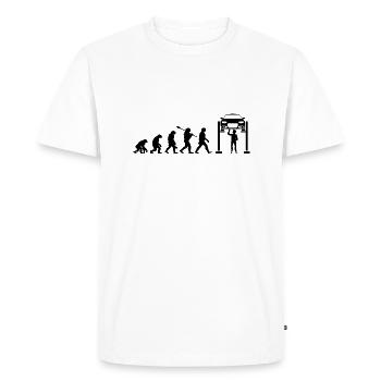 Mechanical evolution - Men's Premium Organic T-Shirt - white - Front - Nico (187cm)