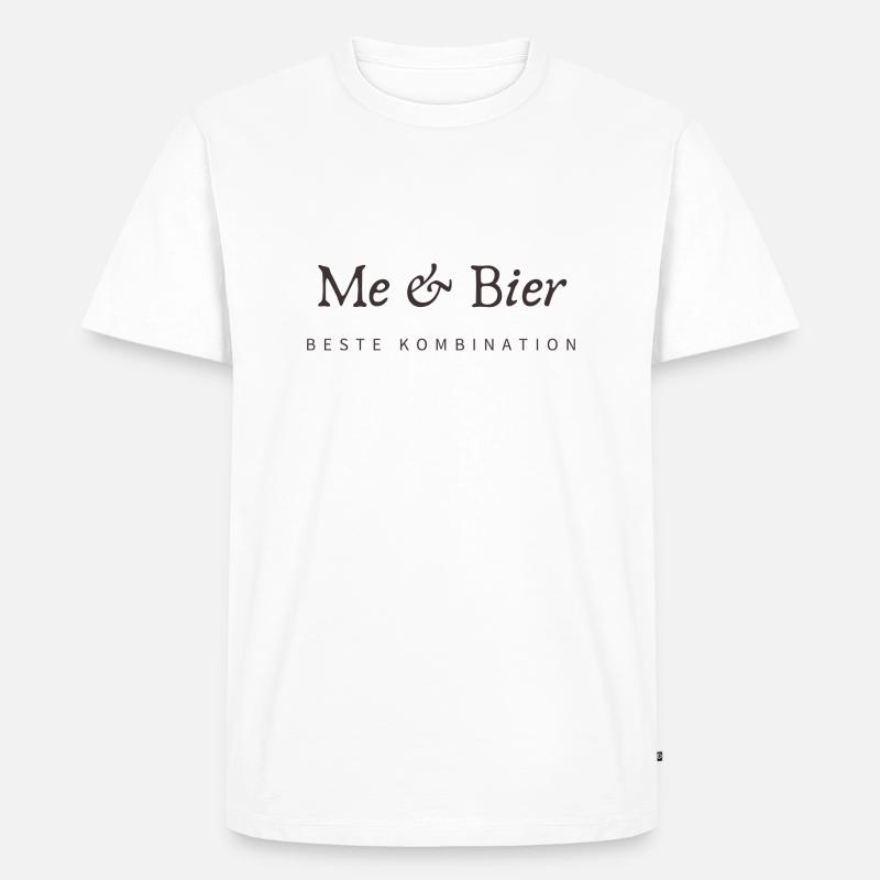 Me & Bier - Männer Premium Bio T-Shirt - Weiß