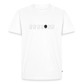 Le mouton noir - T-shirt Premium bio Homme - blanc - Devant - Nico (187cm)