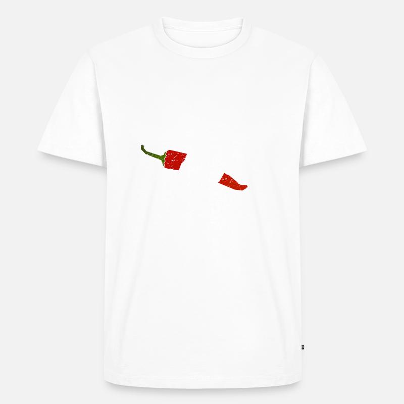 Chili Master - Männer Premium Bio T-Shirt - Weiß