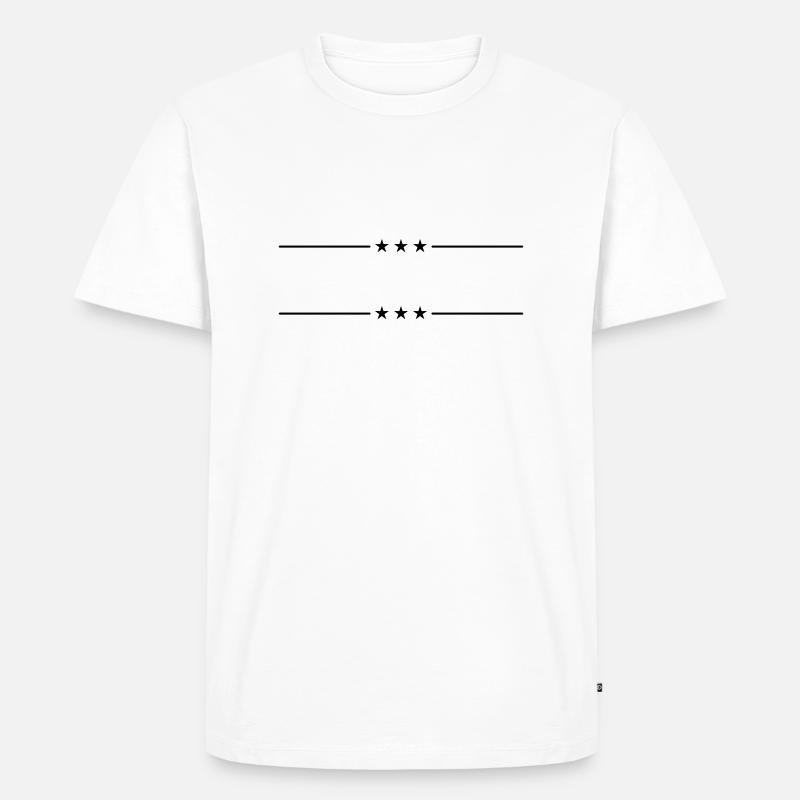 frei sterne strich - Männer Premium Bio T-Shirt - Weiß