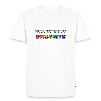 L’avenir est inclusif : arc-en-ciel de la fierté LGBT - T-shirt Premium bio Homme - blanc - Devant - Nico (187cm)