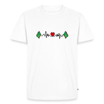 Cardio fréquence cardiaque pour la Mauritanie - T-shirt Premium bio Homme - blanc - Devant - Nico (187cm)