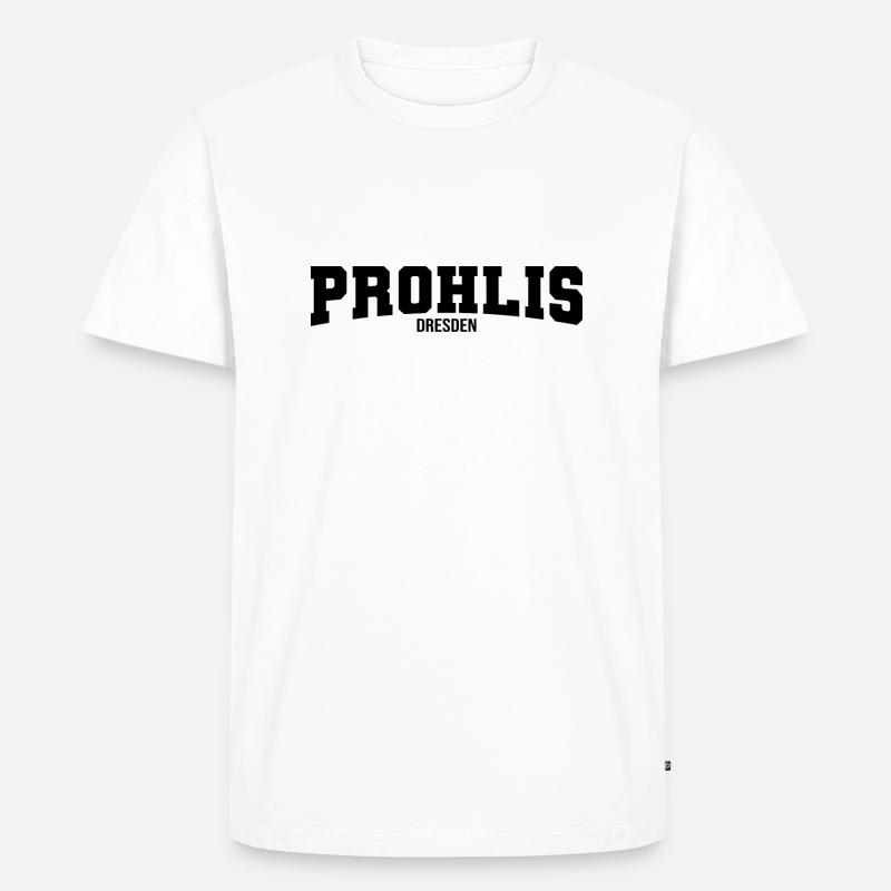 Prohlis Dresden Stadteil Nicki - Männer Premium Bio T-Shirt - Weiß