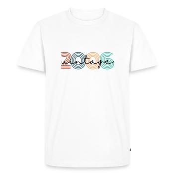 2006 vintage rétro - T-shirt Premium bio Homme - blanc - Devant - Nico (187cm)