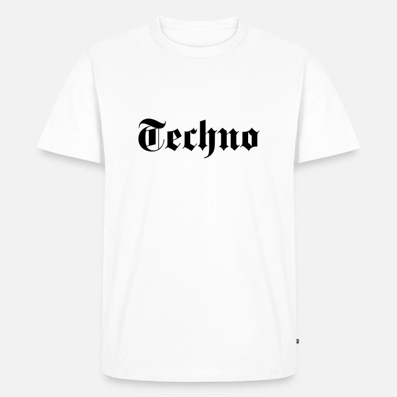 Gothic Techno Logo - Männer Premium Bio T-Shirt - Weiß