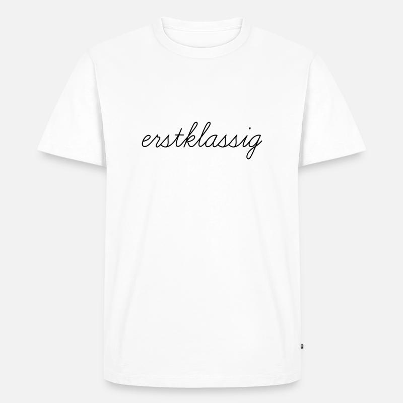 first-class - Men's Premium Organic T-Shirt - white