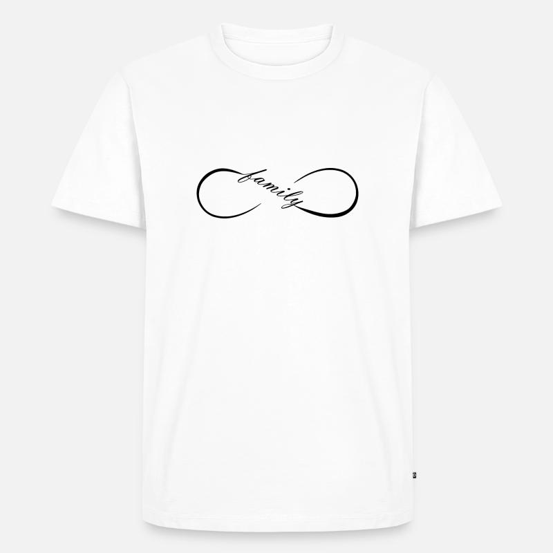 FatMonkey Designs Infinity Family - Männer Premium Bio T-Shirt - Weiß