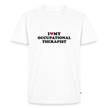 I love my occupational therapist - T-shirt Premium bio Homme - blanc - Devant - Nico (187cm)