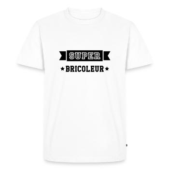 Super Bricoleur - T-shirt Premium bio Homme - blanc - Devant - Nico (187cm)