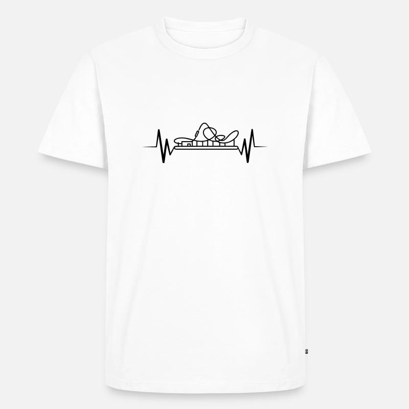 Rollercoaster Achterbahn - Männer Premium Bio T-Shirt - Weiß