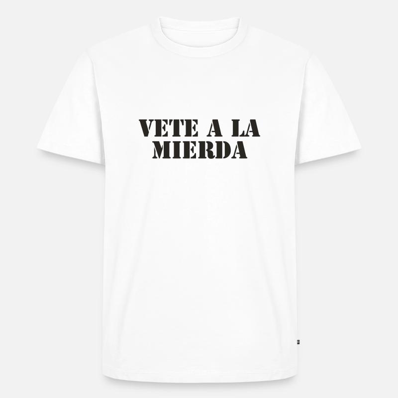 Spanisch Spruch spanische Sprache - Männer Premium Bio T-Shirt - Weiß