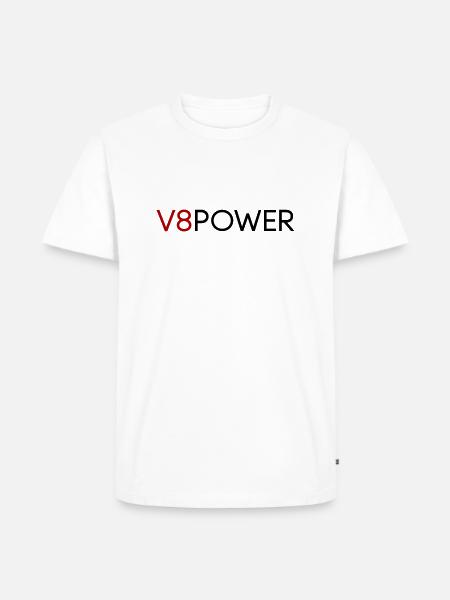 V8 Power - Farbwechsel - Männer Premium Bio T-Shirt - Weiß