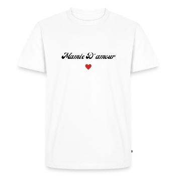 mamie d'amour - T-shirt Premium bio Homme - blanc - Devant - Nico (187cm)
