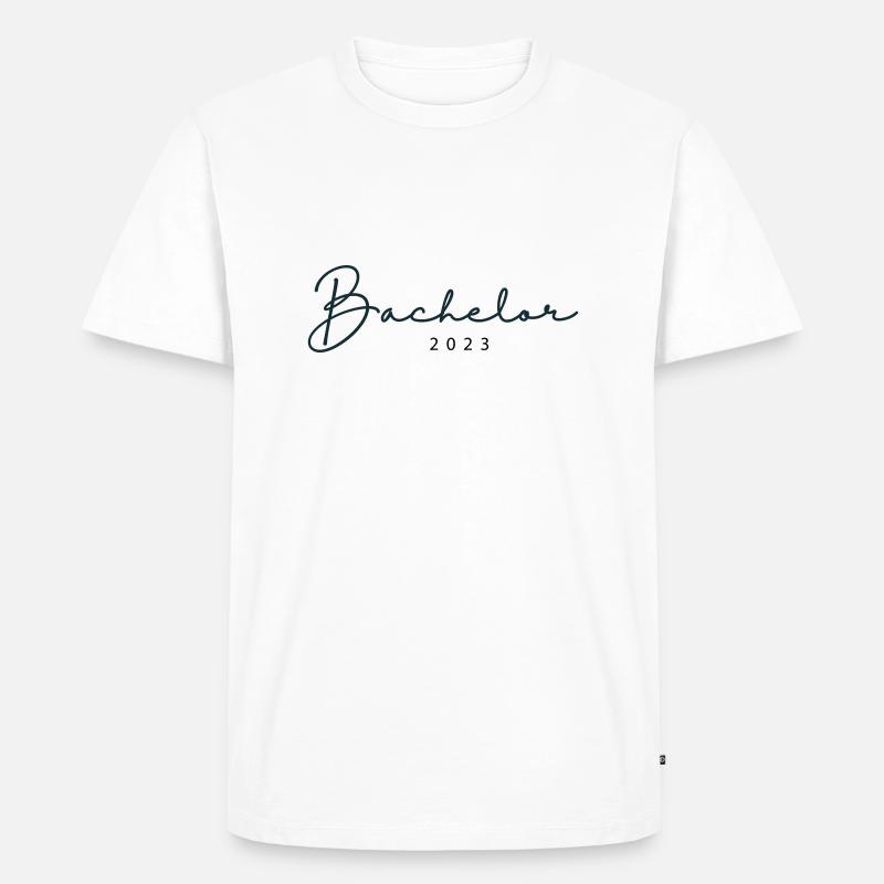 Bachelor Abschluss 2023 - Männer Premium Bio T-Shirt - Weiß