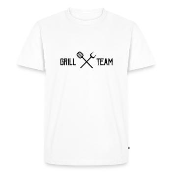 Grill Team - Men's Premium Organic T-Shirt - white - Front - Nico (187cm)