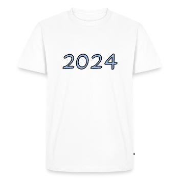 BONNE ANNEE. SAINT SYLVESTRE. NOUVELLE ANNÉE. MEIL - T-shirt Premium bio Homme - blanc - Devant - Nico (187cm)
