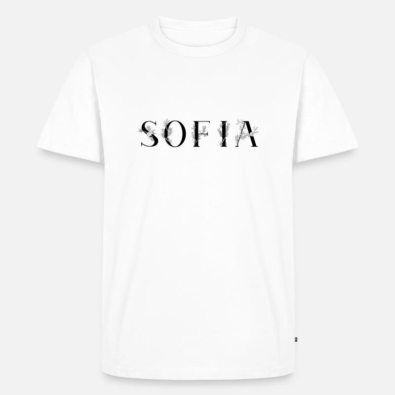 Name - Sofia - Männer Premium Bio T-Shirt - Weiß