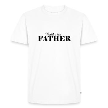 le meilleur père du monde - T-shirt Premium bio Homme - blanc - Devant - Nico (187cm)